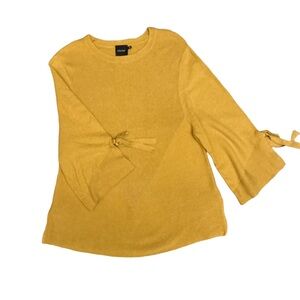 CLICHE by MICHELLE NICOLE Sweater Womens Size Small Yellow Gold 3/4 Sleeves